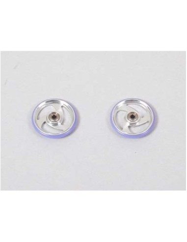 Rollers aluminio con anillo plástico  azul 19MM