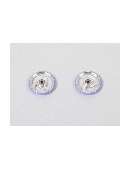 Rollers aluminio con anillo plástico  azul 19MM